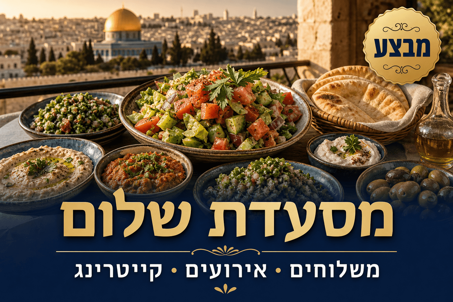 דוגמה: מודעת מסעדה — גרפיקה פרסומית ריבועית